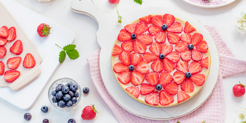 Kuchen mit Erdbeeren - Cheesecake