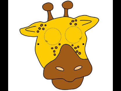 Karneval Maske Giraffe basteln