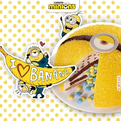 Minions-Bananen-Schoko-Pinata-Torte