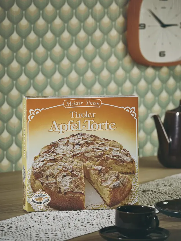 Retro Verpackung Tiroler Apfelkuchen 