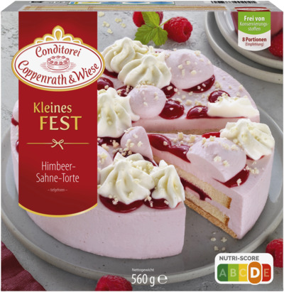 Kleines Fest Himbeer-Sahne-Torte