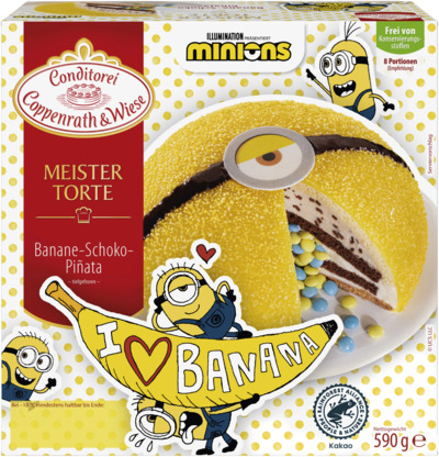 Minions-Pinata-Torte, Schoko-Banane 