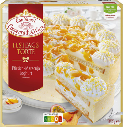 Festtagstorte Pfirsich-Maracuja-Joghurt-Torte