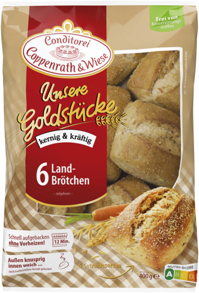 Land-Brötchen unsere Goldstücke kernig & kräftig 