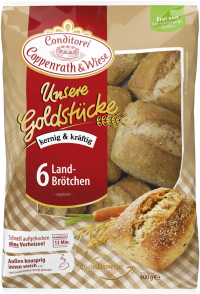 Land-Brötchen unsere Goldstücke kernig & kräftig 