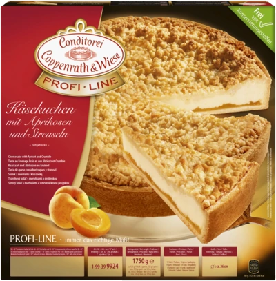 Coppenrath & Wiese Käse-Torte mit Aprikosen & Streuseln (Profi Line)